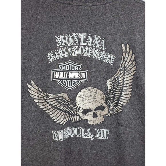 Harley Davidson Classic Grey Montana MISSOULA, MT USA Mens Size XL T-Shirt Tee - Picture 8 of 15